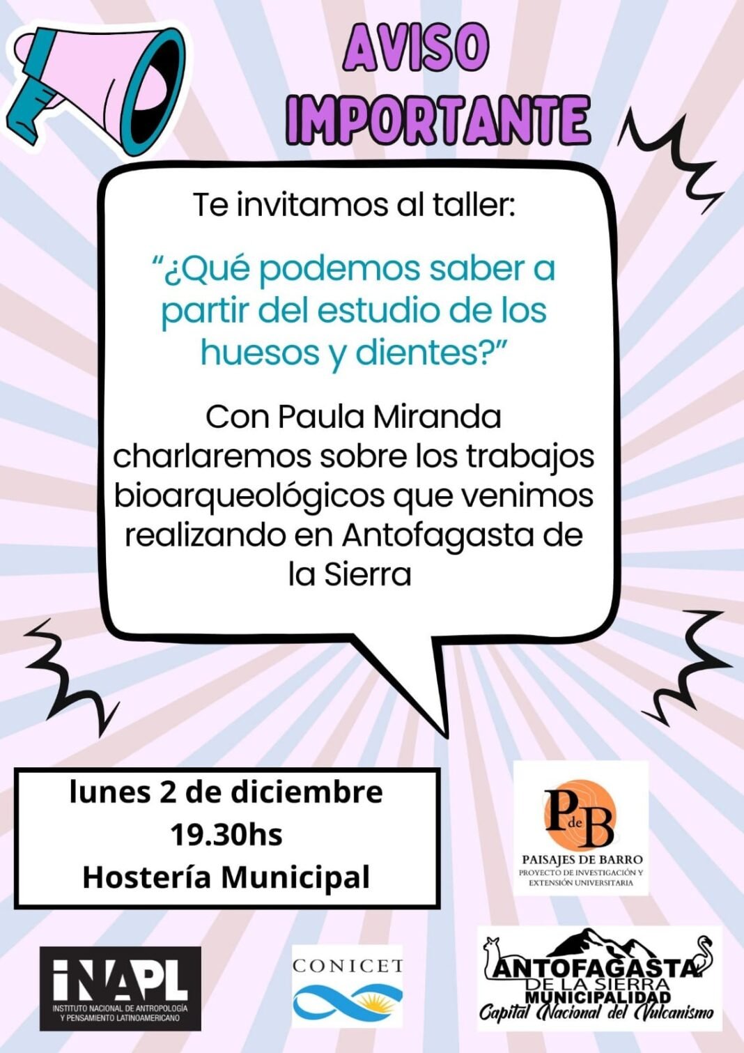 Charla en la Hostería Municipal