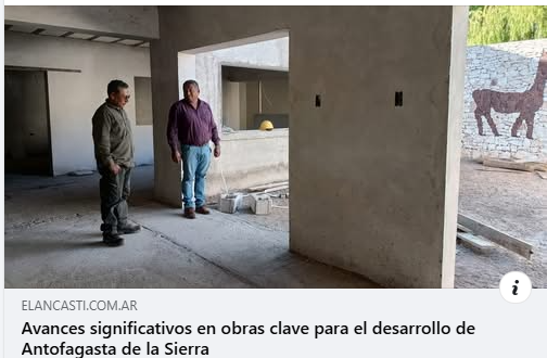 Obras claves para Antofagasta de la Sierra