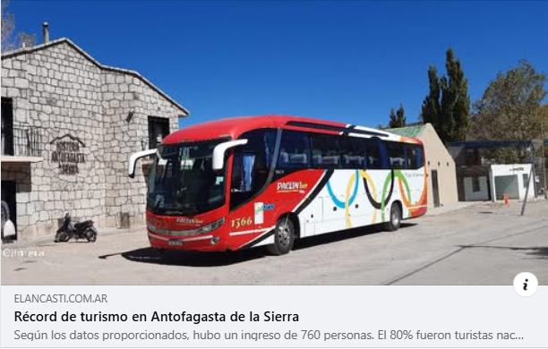 Récord de turismo en Antofagasta de la Sierra